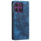 For Motorola Edge 60 Pro Totem Embossed Magnetic Leather Phone Case(Blue) - 3