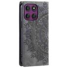 For Motorola Edge 60 Pro Totem Embossed Magnetic Leather Phone Case(Grey) - 3