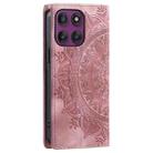 For Motorola Edge 60 Pro Totem Embossed Magnetic Leather Phone Case(Rose Gold) - 3