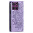 For Motorola Edge 60 Pro Totem Embossed Magnetic Leather Phone Case(Purple) - 3