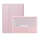 For Huawei MatePad Pro 12.2 Ultra-thin Detachable Bluetooth Keyboard Leather Tablet Case(Pink White) - 1