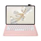 For Huawei MatePad Pro 12.2 Ultra-thin Detachable Bluetooth Keyboard Leather Tablet Case(Pink White) - 2