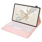 For Huawei MatePad Pro 12.2 Ultra-thin Detachable Bluetooth Keyboard Leather Tablet Case(Pink White) - 3