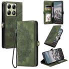 For Xiaomi 14T Skin Feel Totem Embossed Leather Phone Case(Deep Green) - 1