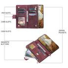 For Xiaomi 15 Grid Texture Zipper Leather Phone Case with Lanyard(Wine Red) - 3