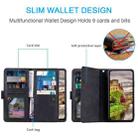 For Xiaomi 15 Nine Card Zipper Bag Leather Phone Case with Lanyard(Black) - 3