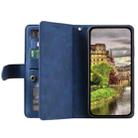 For Xiaomi 15 Nine Card Zipper Bag Leather Phone Case with Lanyard(Blue) - 3