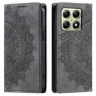 For Xiaomi 14T Pro Totem Embossed Magnetic Leather Phone Case(Grey) - 2