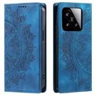 For Xiaomi 15 Totem Embossed Magnetic Leather Phone Case(Blue) - 2
