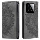 For Xiaomi 15 Totem Embossed Magnetic Leather Phone Case(Grey) - 2