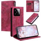For Xiaomi 15 Totem Embossed Magnetic Leather Phone Case(Red) - 1