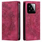 For Xiaomi 15 Totem Embossed Magnetic Leather Phone Case(Red) - 2