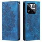 For Xiaomi 15 Pro Totem Embossed Magnetic Leather Phone Case(Blue) - 2