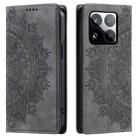 For Xiaomi 15 Pro Totem Embossed Magnetic Leather Phone Case(Grey) - 2