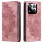 For Xiaomi 15 Pro Totem Embossed Magnetic Leather Phone Case(Rose Gold) - 2