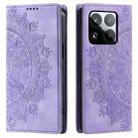 For Xiaomi 15 Pro Totem Embossed Magnetic Leather Phone Case(Purple) - 2