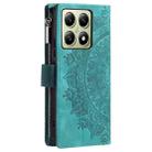 For Xiaomi 14T Multi-Card Totem Zipper Leather Phone Case(Green) - 3