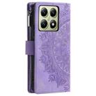 For Xiaomi 14T Multi-Card Totem Zipper Leather Phone Case(Purple) - 3