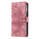 For Xiaomi 15 Multi-Card Totem Zipper Leather Phone Case(Pink) - 2