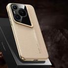 For Huawei Pura 70 J-20 Leather Skyline Design Full Coverage Phone Case(Gold) - 1