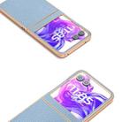 For Motorola Razr 50 ABEEL Genuine Leather Mino Series Nano Plating Phone Case(Blue) - 3