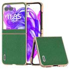 For Motorola Razr 50 ABEEL Genuine Leather Mino Series Nano Plating Phone Case(Green) - 1