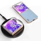 For Motorola Razr 50 Ultra ABEEL Genuine Leather Mino Series Nano Plating Phone Case(Blue) - 2