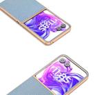 For Motorola Razr 50 Ultra ABEEL Genuine Leather Mino Series Nano Plating Phone Case(Blue) - 3