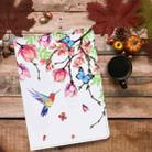 For Samsung Galaxy Tab A9 Painted Pattern Leather Tablet Case(Flowers Bird) - 2