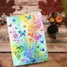 For Samsung Galaxy Tab A9 Painted Pattern Leather Tablet Case(Colorful Flowers) - 2