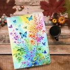 For Samsung Galaxy Tab A9+ Painted Pattern Leather Tablet Case(Colorful Flowers) - 2