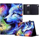 For Samsung Galaxy Tab A9+ Painted Pattern Leather Tablet Case(Star Wolf) - 1