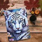 For iPad 10.2 2019 Painted Pattern Leather Tablet Case(White Tiger) - 2