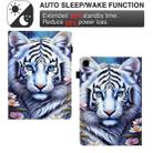 For iPad 10.2 2019 Painted Pattern Leather Tablet Case(White Tiger) - 3