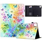 For iPad Air 11 2024 Painted Pattern Leather Tablet Case(Colorful Flowers) - 1