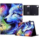 For iPad Air 11 2024 Painted Pattern Leather Tablet Case(Star Wolf) - 1