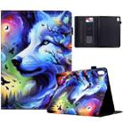 For iPad mini 2021 Painted Pattern Leather Tablet Case(Star Wolf) - 1