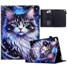 For iPad mini 2019 Painted Pattern Leather Tablet Case(Tabby Cat) - 1