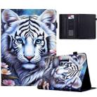 For Amazon Kindle 11th 2022 Painted Pattern Leather Tablet Case(White Tiger) - 1