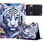 For Amazon Kindle Fire 7 2015 Painted Pattern Leather Tablet Case(White Tiger) - 1