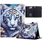 For Amazon Kindle Fire 7 2022 Painted Pattern Leather Tablet Case(White Tiger) - 1