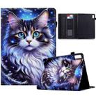 For Lenovo Tab M9 Painted Pattern Leather Tablet Case(Tabby Cat) - 1