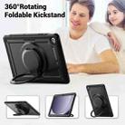 For Samsung Galaxy Tab A9+ Honeycomb Hybrid Tablet Case with Handle Holder & Strap(Black) - 2