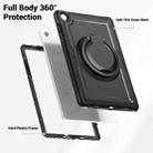 For Samsung Galaxy Tab A9+ Honeycomb Hybrid Tablet Case with Handle Holder & Strap(Black) - 3