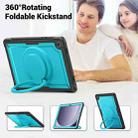 For Samsung Galaxy Tab A9+ Honeycomb Hybrid Tablet Case with Handle Holder & Strap(Light Blue) - 2