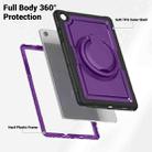 For Samsung Galaxy Tab A9+ Honeycomb Hybrid Tablet Case with Handle Holder & Strap(Purple) - 3