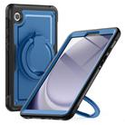 For Samsung Galaxy Tab A9 Honeycomb Hybrid Tablet Case with Handle Holder & Strap(Navy Blue) - 2