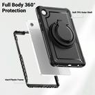 For Samsung Galaxy Tab A9 Honeycomb Hybrid Tablet Case with Handle Holder & Strap(Black) - 3