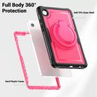 For Samsung Galaxy Tab A9 Honeycomb Hybrid Tablet Case with Handle Holder & Strap(Rose Red) - 3