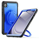 For Samsung Galaxy Tab A9 Honeycomb Hybrid Tablet Case with Handle Holder & Strap(Dark Blue) - 2